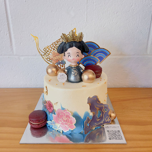 Traditional Mom Figure Birthday Cake