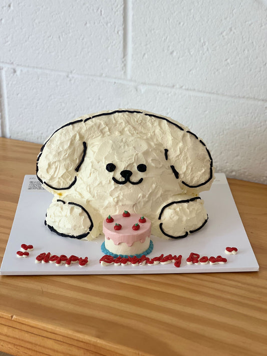 Puppy With Little Birthday Cake