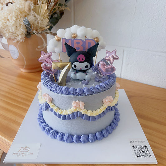 Vintage Style Kuromi Birthday Cake