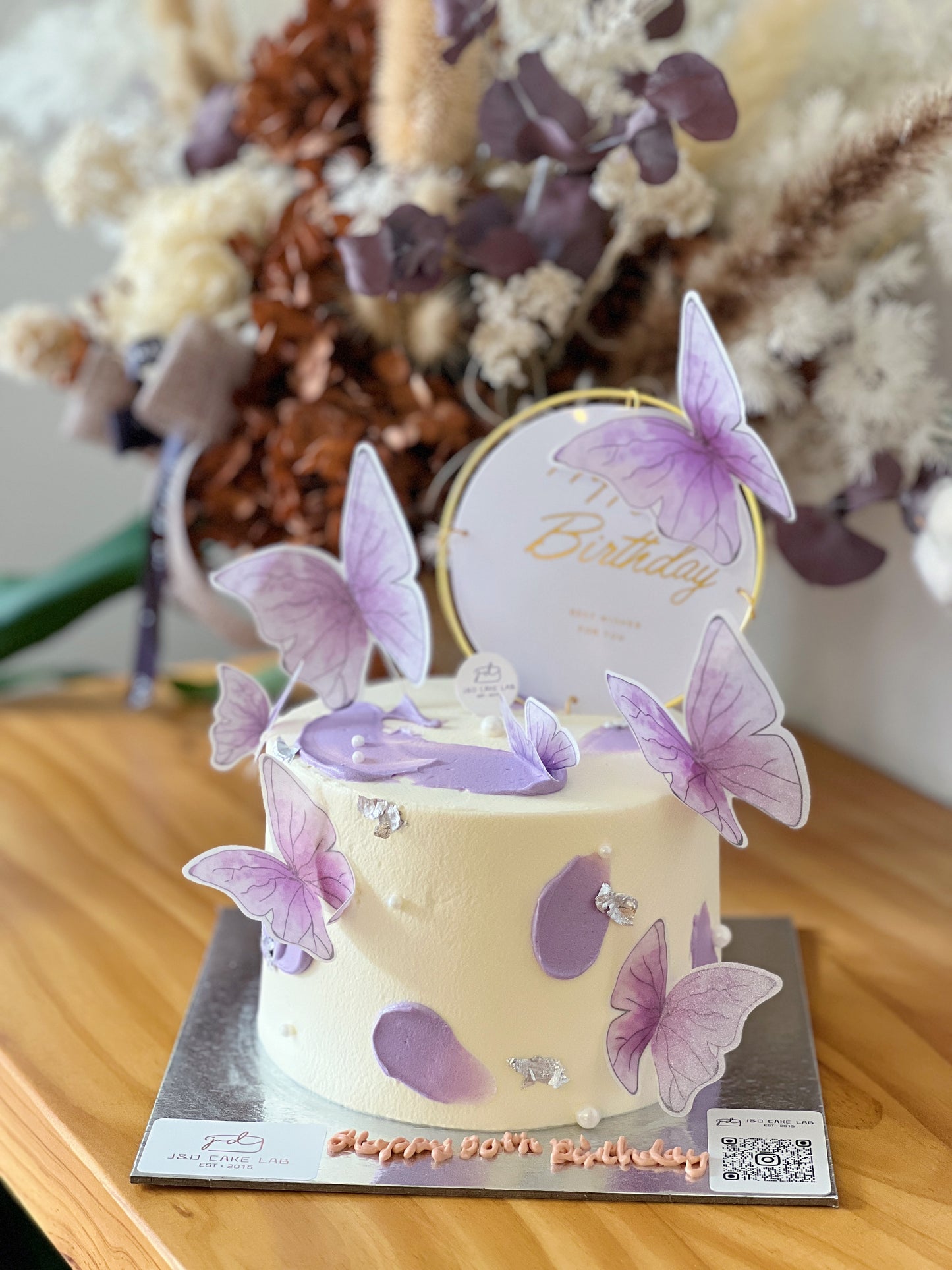 Fairy Style Butterfly Cream Cake